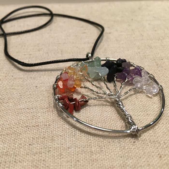 Tree of life quartz chakra necklace deals