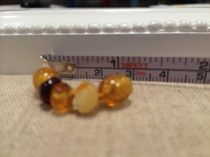 Extender 1.5 Inch Polished Multi Honey Milk Lemon Cherry Baltic Amber Works On Amber Or Hazelwood Necklace Or Bracelet, Baby, Child, Adult - When Clasped.