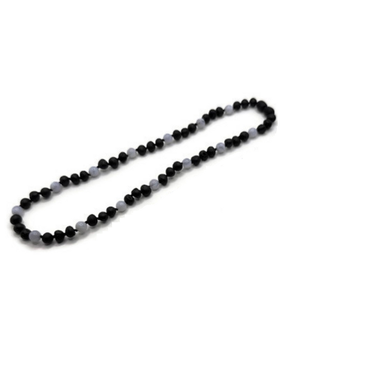 Blue Lace Agate & Baltic Amber Necklace Raw Cherry Gift Set Bundle