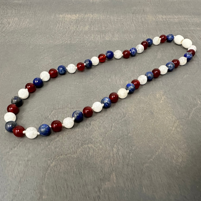 Baltic Amber Necklace 16" Baltic Amber Necklace Dark Amber Moonstone Focus Clarity Amethyst Lapis