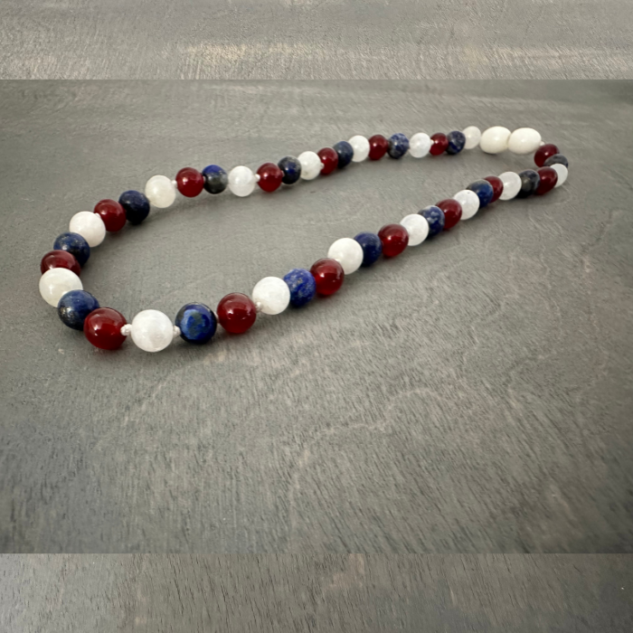 Baltic Amber Necklace 16" Baltic Amber Necklace Dark Amber Moonstone Focus Clarity Amethyst Lapis