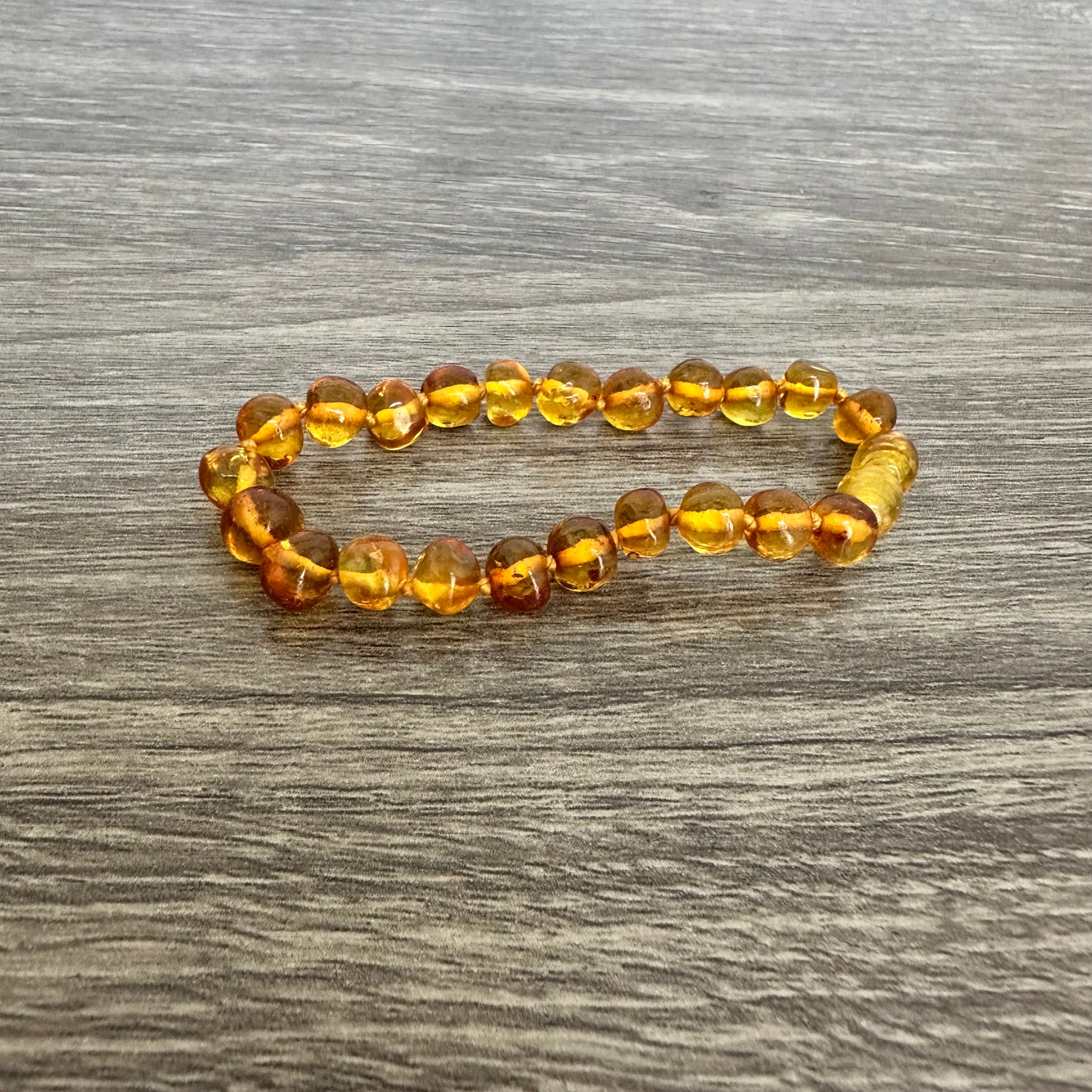 Raw Honey Baltic Amber Adult Bracelet