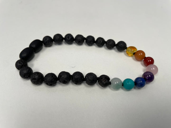 Baltic Amber Necklace - Baltic Essentials Chakra Lava Rock Balance Bracelet Yoga Teen Amethyst Lapis