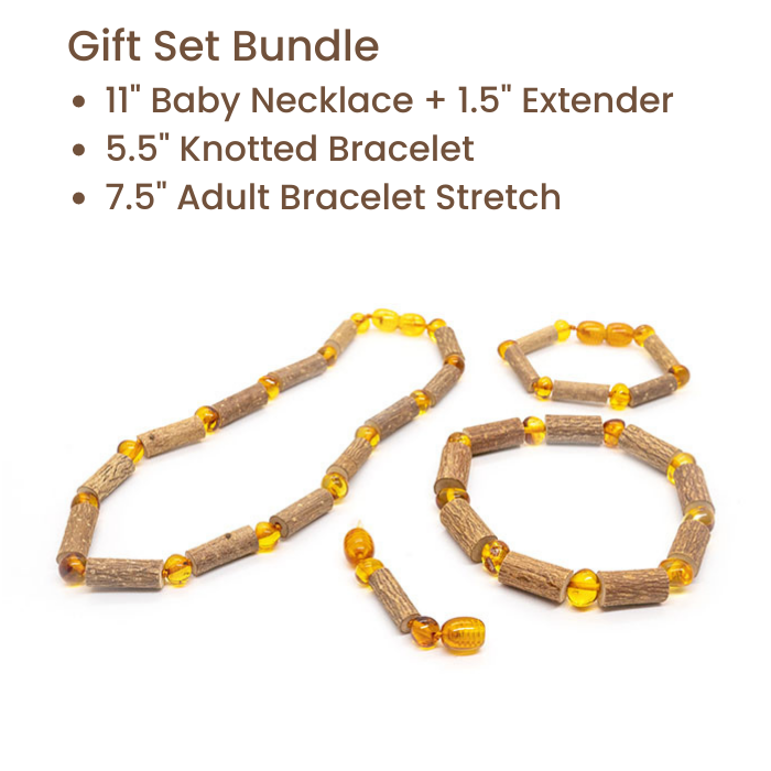 Hazelwood Necklace - Honey Hazelwood 11 12.5 14 GERD Colic Eczema Polished Baltic Amber Necklace