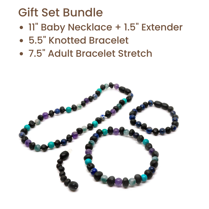 Baltic Essentials Focus, ADHD, Asthma, Anger Baltic Amber Cherry Mix with Jade