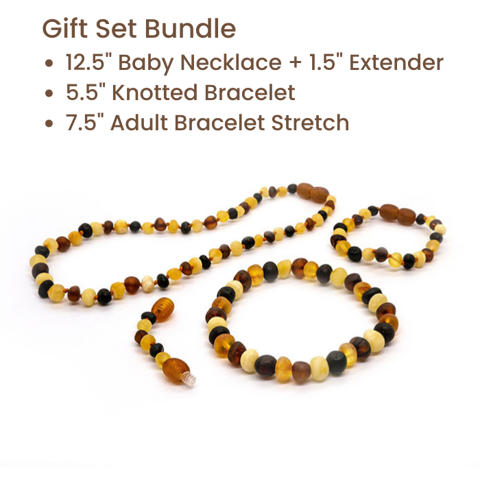 Certified Raw Baltic Amber Teething Necklace 11 or 12.5"