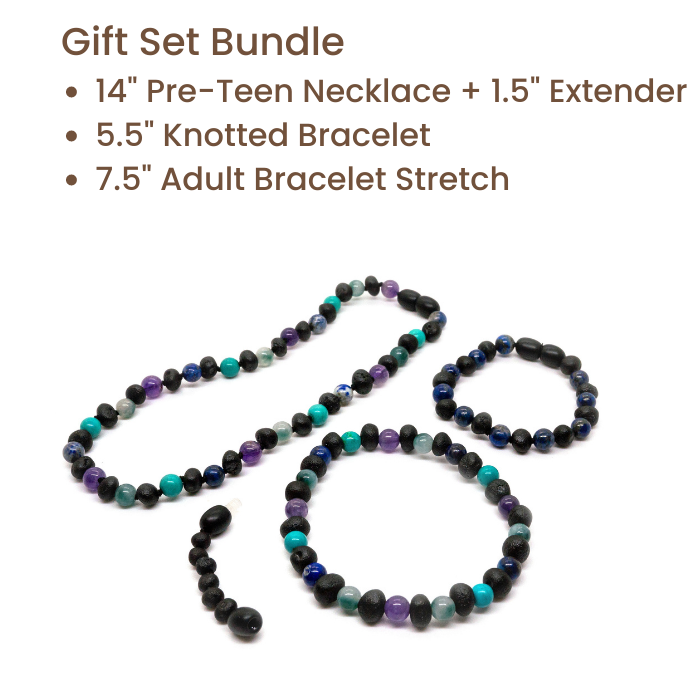 Baltic Essentials Focus, ADHD, Asthma, Anger Baltic Amber Cherry Mix with Jade