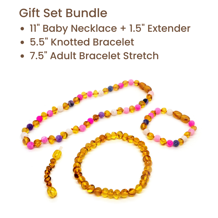 Baltic Amber Necklace  Baltic Amber Teething Necklace Polished Honey Fluorite Necklace Focus Clarity