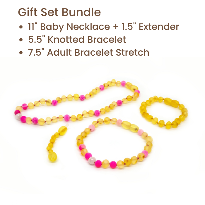 Baltic Amber Necklace - 11 Or 12.5 Inch Baltic Amber Necklace Lemon Moonstone Focus Clarity