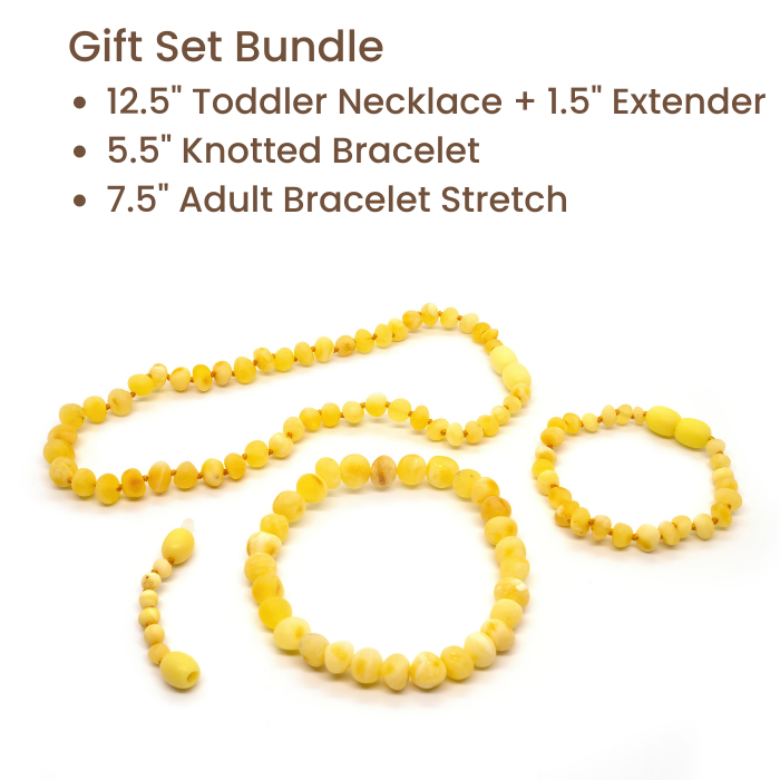 Raw Milk Baltic Amber Necklace For Baby, Infant, Toddler, Big Kid.