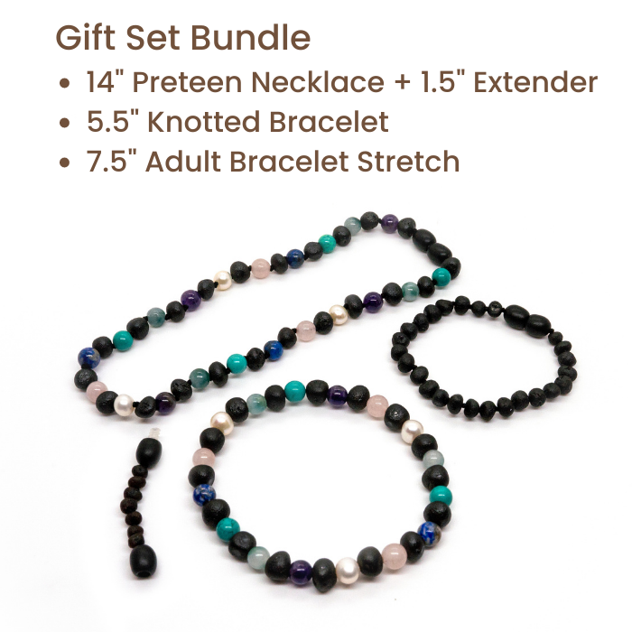 14" Raw Cherry Pearl Jade Help for Focus, ADHD, Asthma, Anger. 