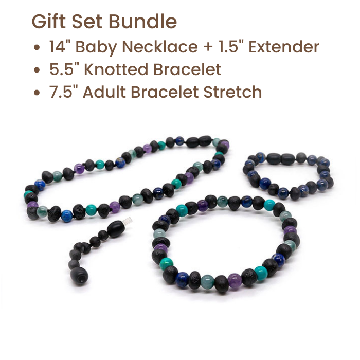 Baltic Amber Necklace Raw Cherry Mix Gift Set Bundle