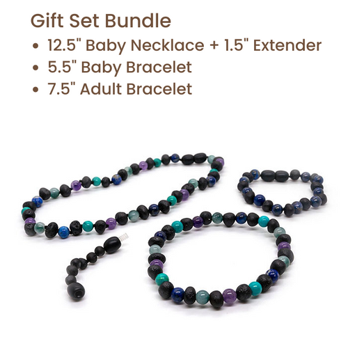 Baltic Amber Necklace Raw Cherry Mix Gift Set Bundle