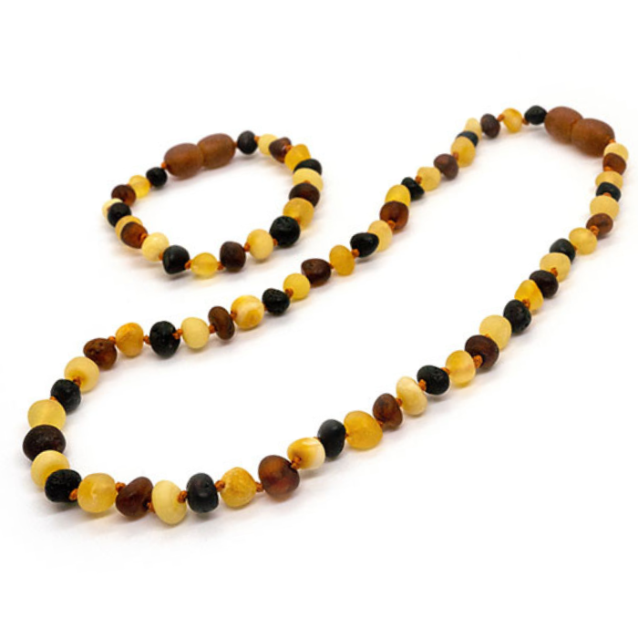 Raw Baltic Amber Teething Necklace Babies 11"- 12.5" Baltic Essentials