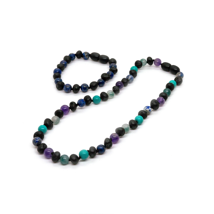 Baltic Essentials Focus, ADHD, Asthma, Anger Baltic Amber Cherry Mix with Jade