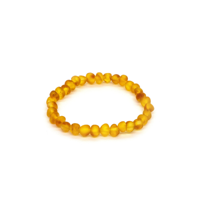 Baltic Amber Baby Teething Bracelet/Anklet - Genuine & Authentic, 13-16cm,  in RARE Dark Green Amber - Amber People