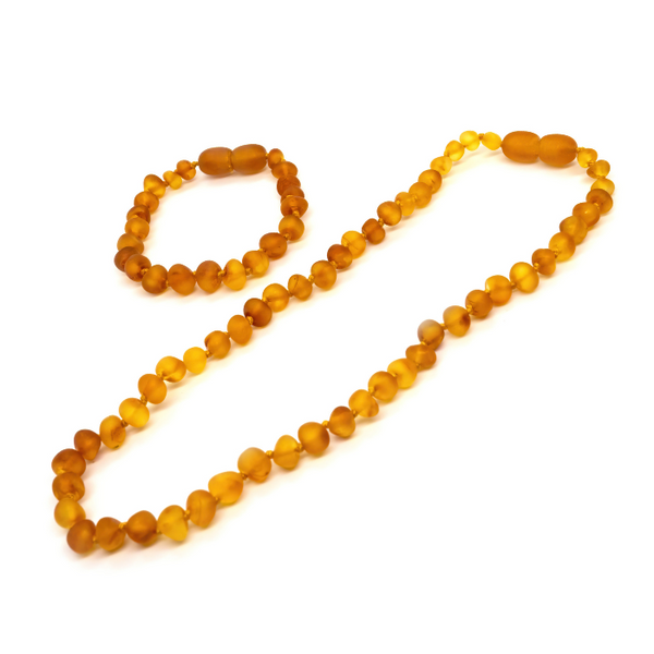 Raw honey amber teething best sale necklace