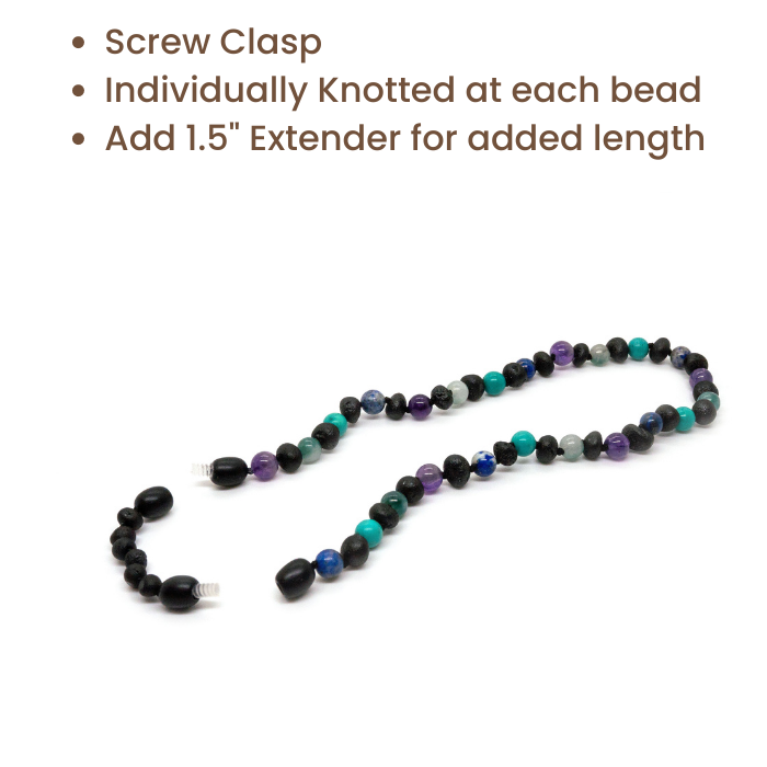 Baltic Essentials Focus, ADHD, Asthma, Anger Baltic Amber Cherry Mix with Jade