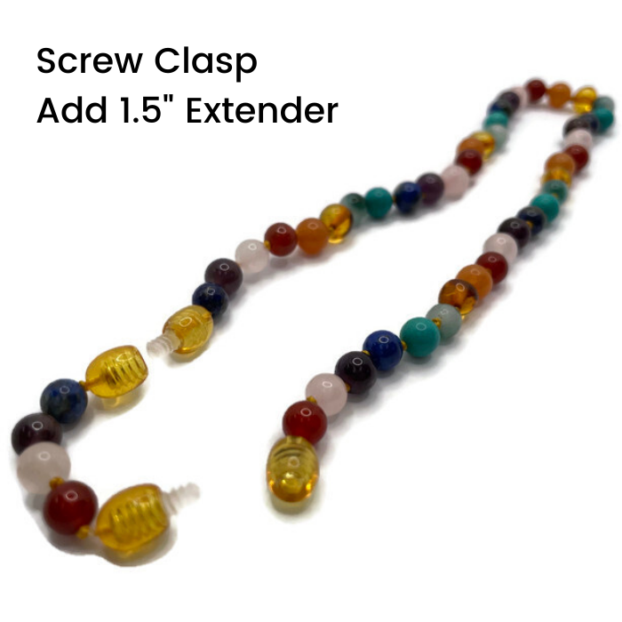 Baltic Amber Necklace - Baltic Amber 17 19 Necklace 12.5 Or 11 Inch SET Rainbow Honey Amber