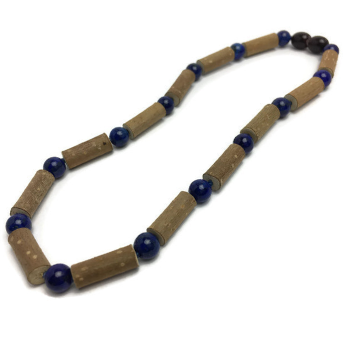ADHD anxiety Acid Reflux Lapis Lazuli & Hazelwood 11 or 12.5 inch 