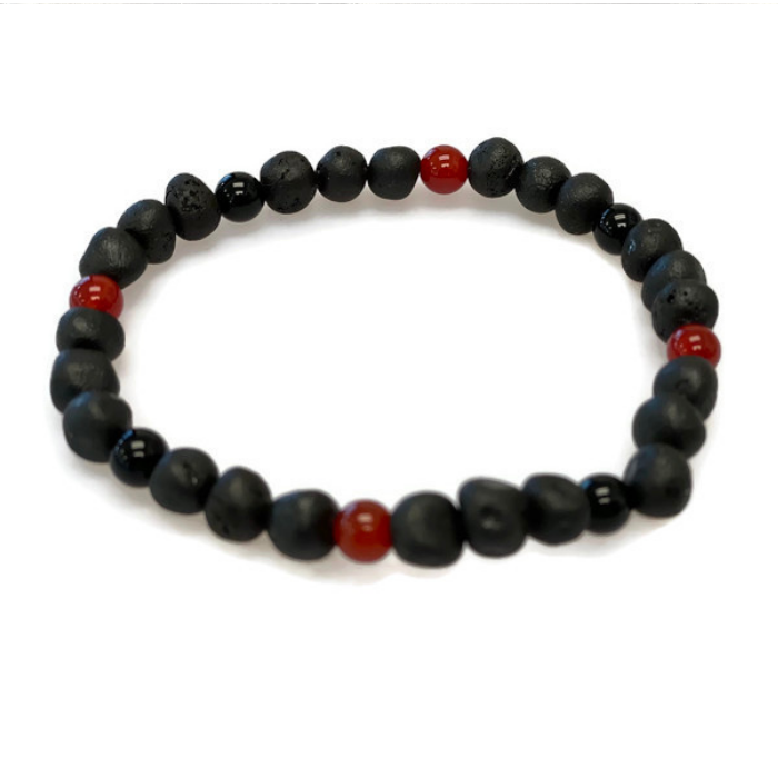 6 6.5, 7.5 8.25" Black Onyx Bracelet stress, anxiety, ADHD type symptoms 