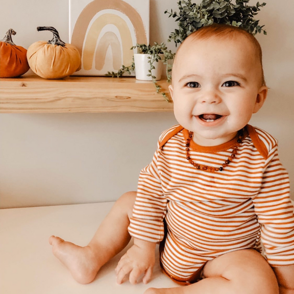 Amber teething necklace sales