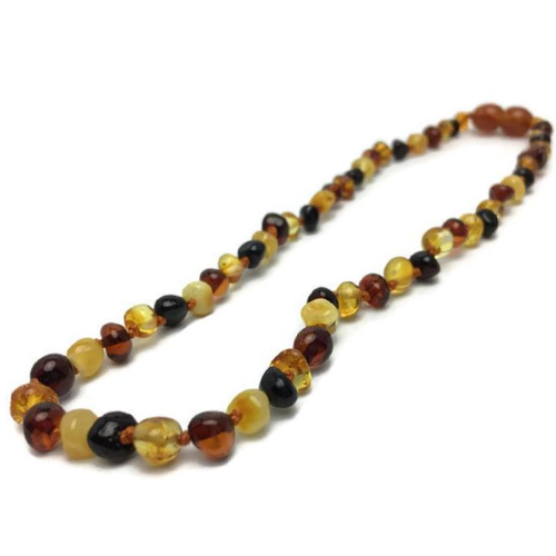 Baltic Amber Teething Necklace for Baby Toddler 12.5