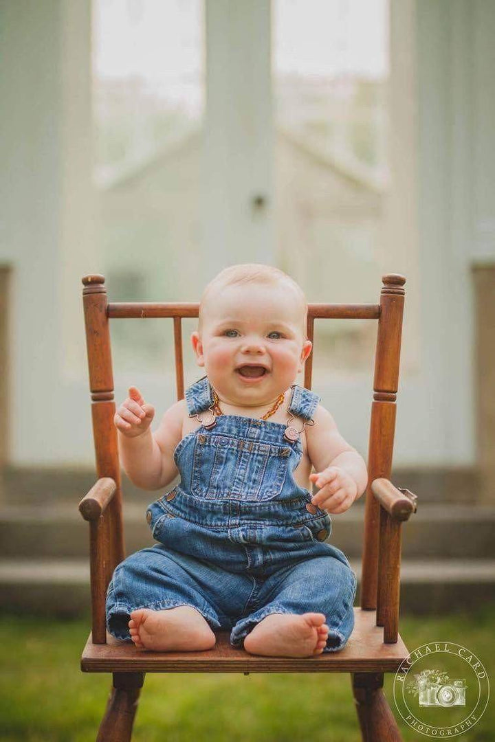 Baby Baltic Amber Necklace - Fast RELIEF For Teething Baby NATURALLY 100% Baltic Amber! Raw Lemon