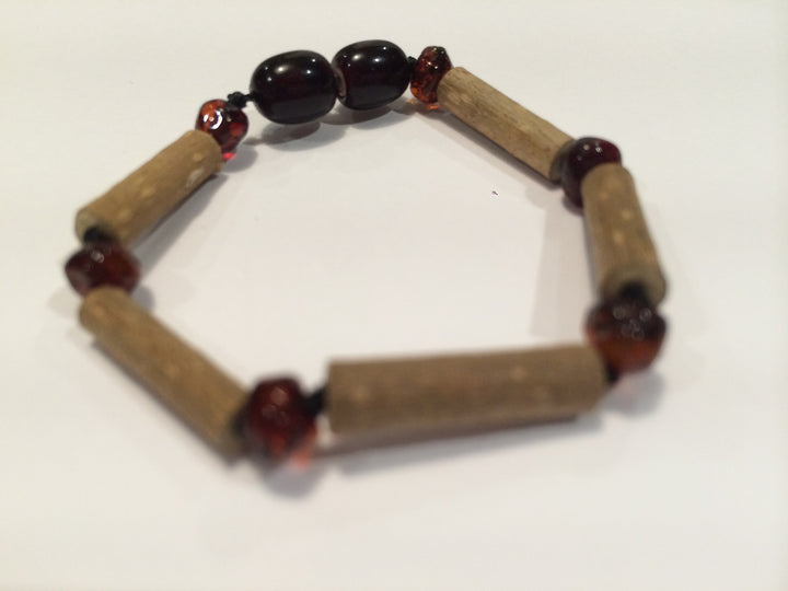 Baby Hazelwood Bracelet - Polished Cherry 5.5 Inch Hazelwood Bracelet GERD Colic Eczema