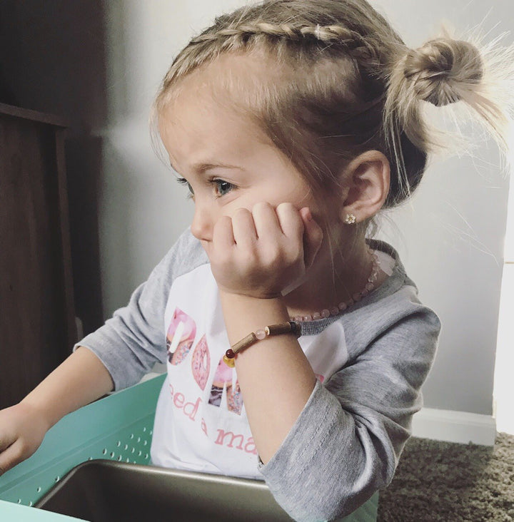 Baby Hazelwood Bracelet - Polished Cherry 5.5 Inch Hazelwood Bracelet GERD Colic Eczema