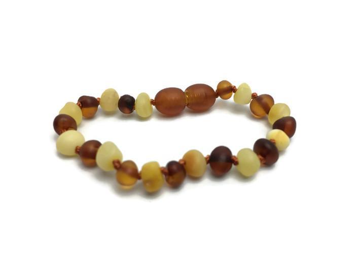 Baltic Amber Bracelet - 5.5 In Baby Amber Teething Bracelet Screw Clasp