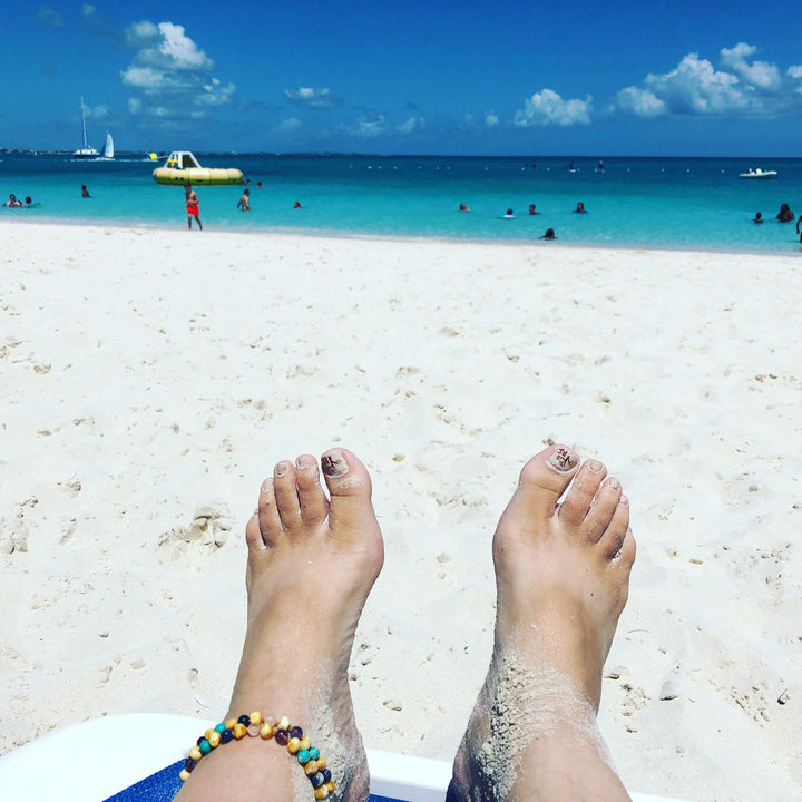 Baltic Amber Bracelet - 6 Inch Baltic Essentials Bracelet Purple Amethyst Blue Lapis Lazuli Toddler