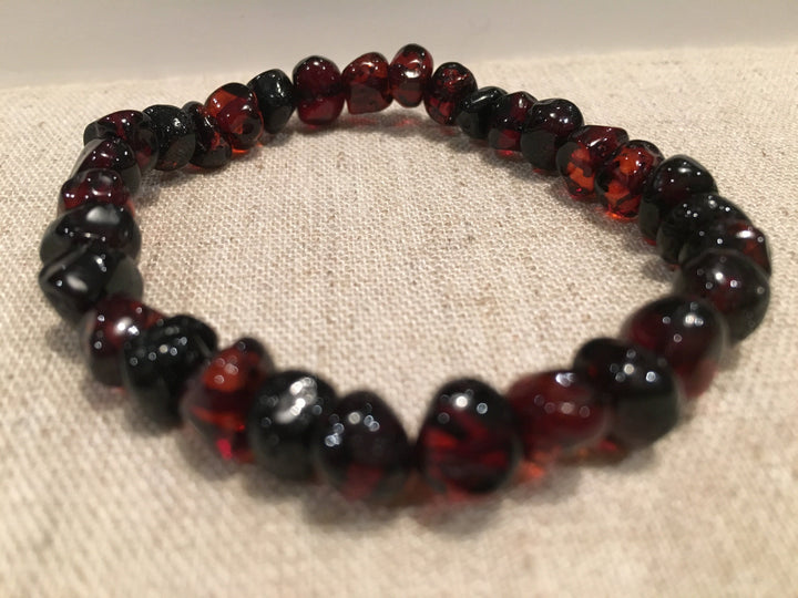 Baltic Amber Bracelet - Adult Coordinating Bracelet Pain Relief Or Hormonal 7.5 Inch Stretch