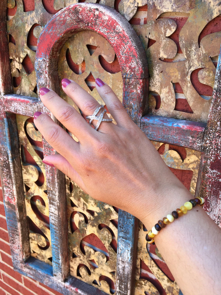 Baltic Amber Bracelet - Discounted Adult Coordinating Bracelet Pain Relief Or Hormonal  7.5