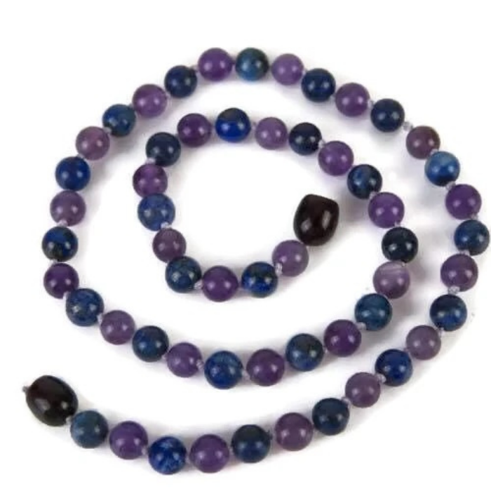Baltic Amber Necklace - 12.5 Or 14 17 19 Inch ADHD Focus Anger Amethyst Lapis Lazuli