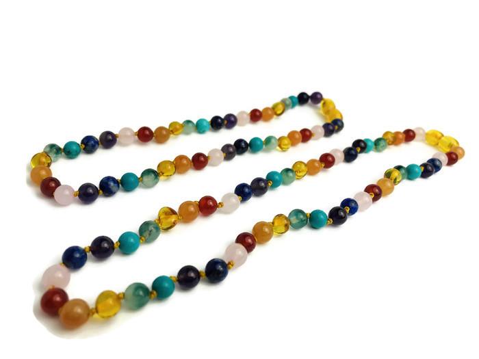 Baltic Amber Necklace - Baltic Amber 17 19 Necklace 12.5 Or 11 Inch SET Rainbow Honey Amber