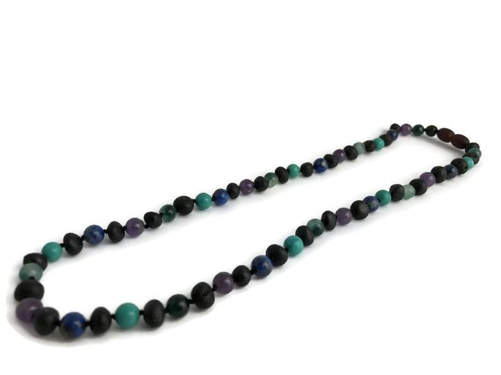 Baltic Amber Necklace - Baltic Amber Necklace 17  19 Raw Cherry Mix