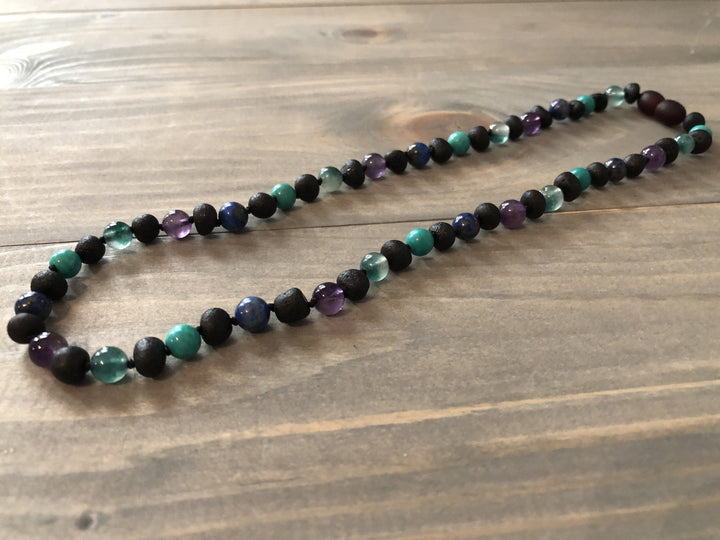 Baltic Amber Necklace - Baltic Amber Necklace 17  19 Raw Cherry Mix