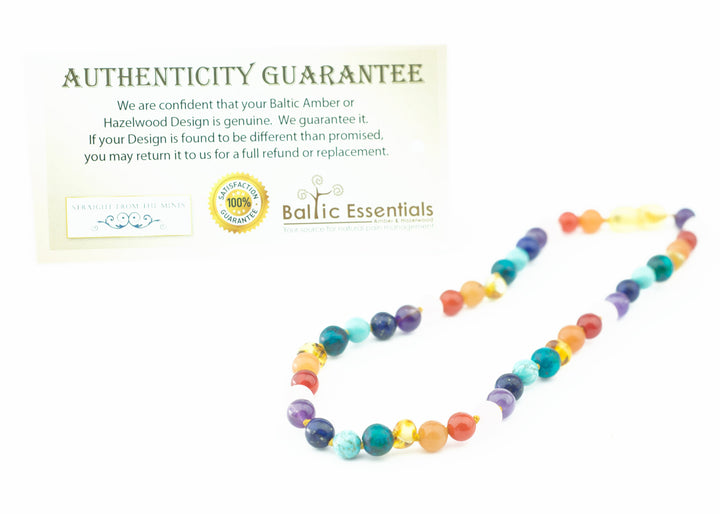 Baltic Amber Teen Adult 17 19 22 inch Necklace Rainbow Honey Amber Semi-Precious