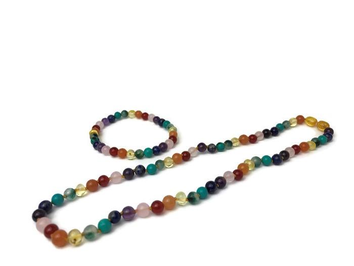 Baltic Amber Teen Adult 17 19 22 inch Necklace Rainbow Honey Amber Semi-Precious