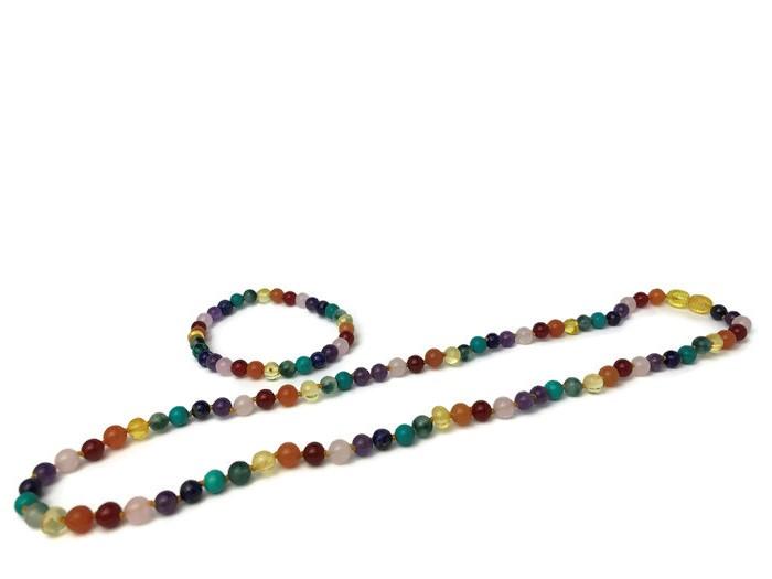 Baltic Amber Teen Adult 17 19 22 inch Necklace Rainbow Honey Amber Semi-Precious