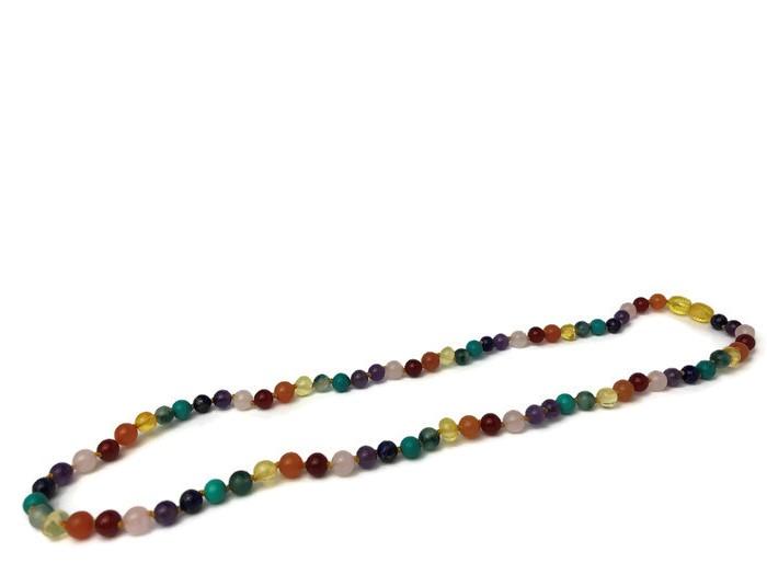 Baltic Amber Teen Adult 17 19 22 inch Necklace Rainbow Honey Amber Semi-Precious