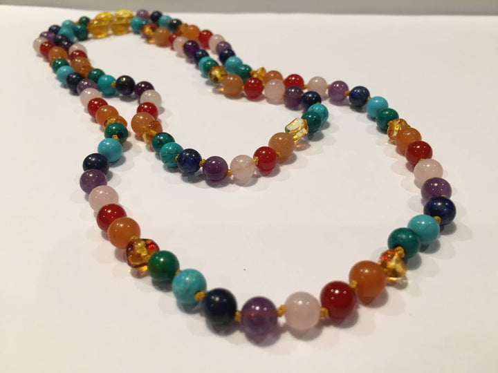 Baltic Amber Necklace - Baltic Amber 17 19 Necklace 12.5 Or 11 Inch SET Rainbow Honey Amber