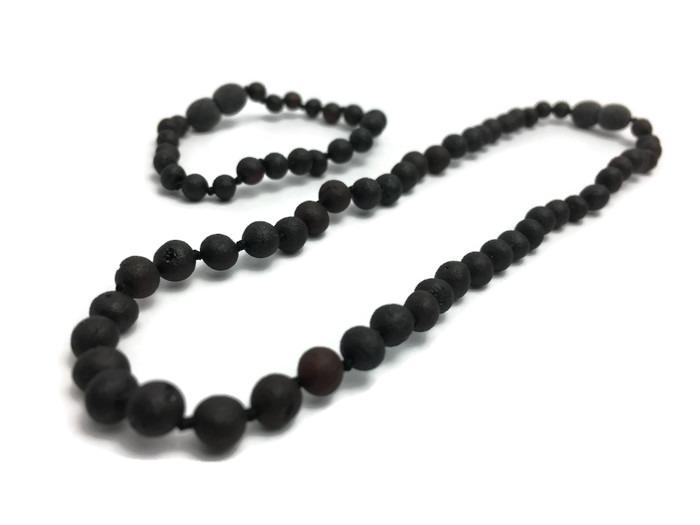 Baltic Amber Necklace - Baltic Amber Teething Necklace Bracelet SET 12.5 5.5 Baby Toddler