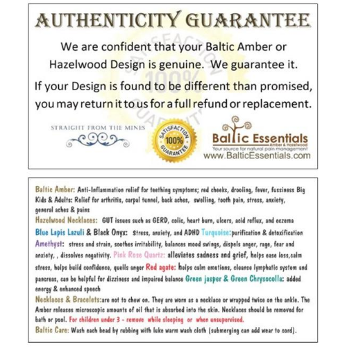 Baltic Amber Necklace - Baltic Amber Teething Necklace Honey Amber Pink Rose Quartz Turquoise