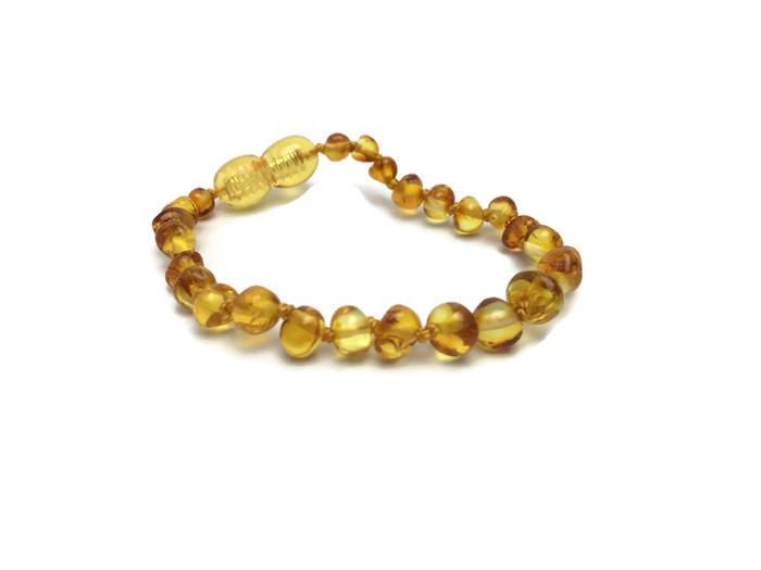 Baltic Amber Necklace - Baltic Amber Teething Necklace Polished Honey