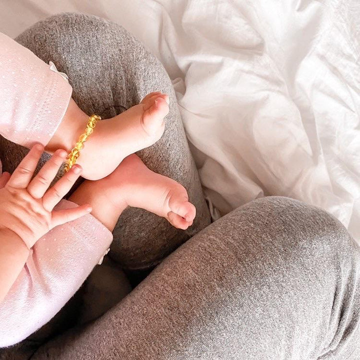 Baltic Amber Necklace - Fast RELIEF For Teething Baby NATURALLY 100% Baltic Amber Polished Lemon