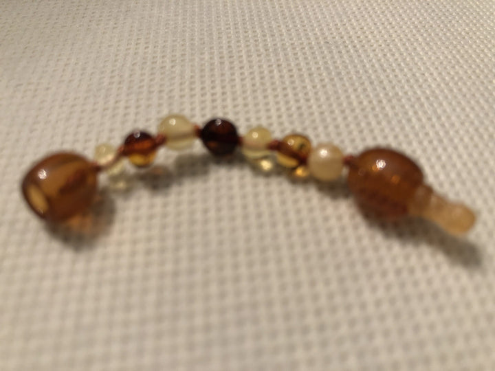 Baltic Amber - Polished Or Raw Baltic Amber Round Bean Hazelwood Extender 1.5 Inch Extended