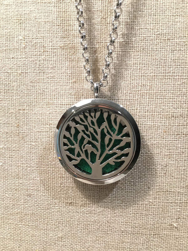 Essential oil tree of life necklace sales