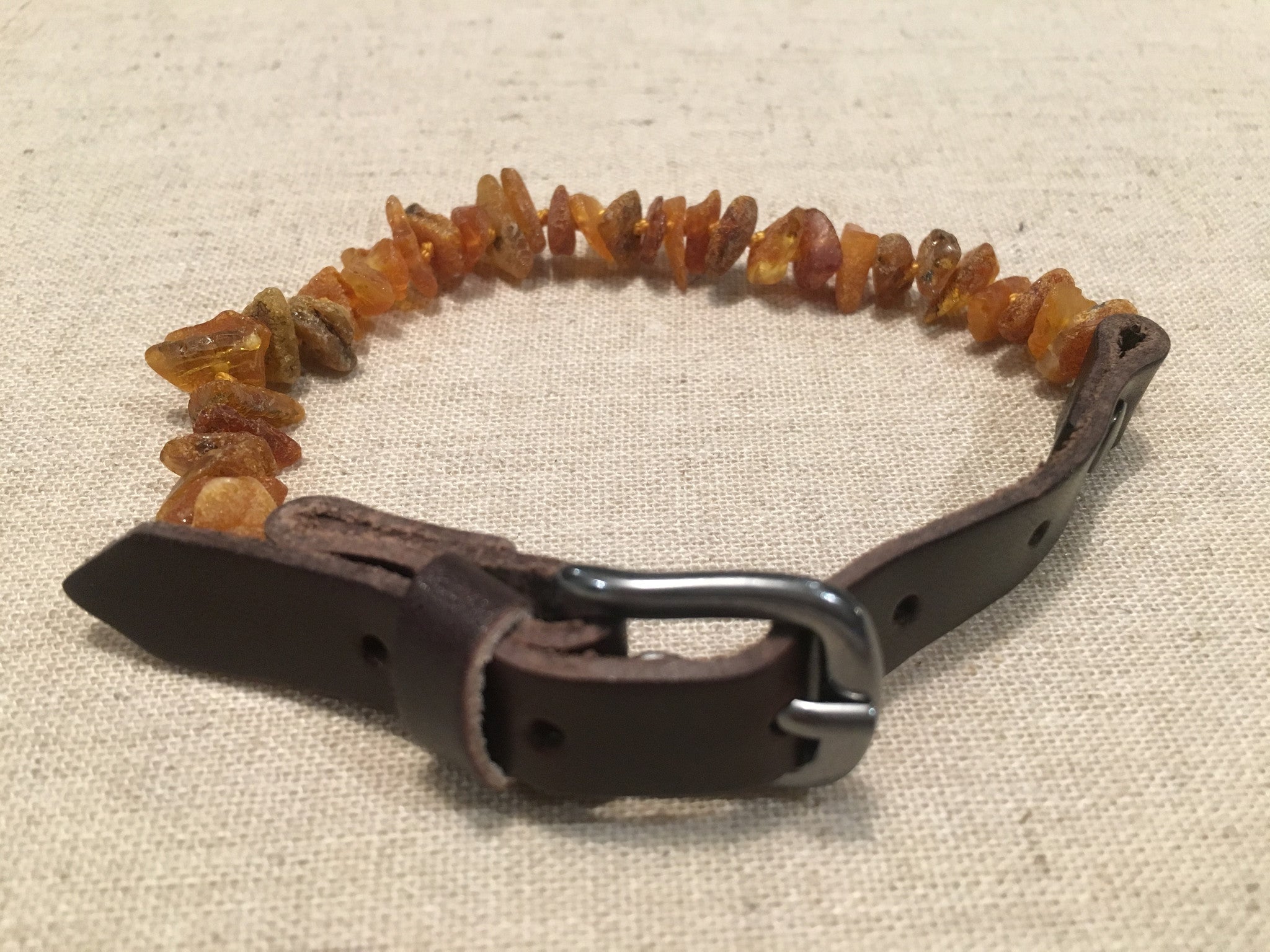 Handmade Raw Baltic Amber Collar For Dogs And Cats – Choose Size & Color (Lithuania)